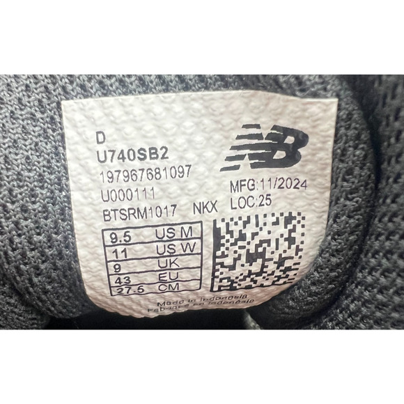 New Balance 740v2 Slate Grey Blue Agate U740SB2 Size M9.5/W11 New - Picture 12 of 16